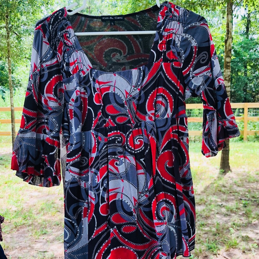 Flowing Patterned Blouse